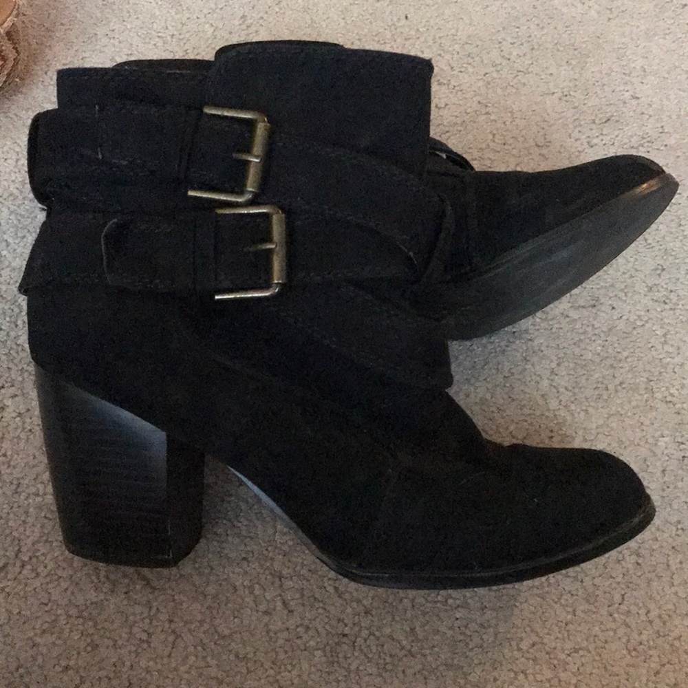 Suede ankle booties